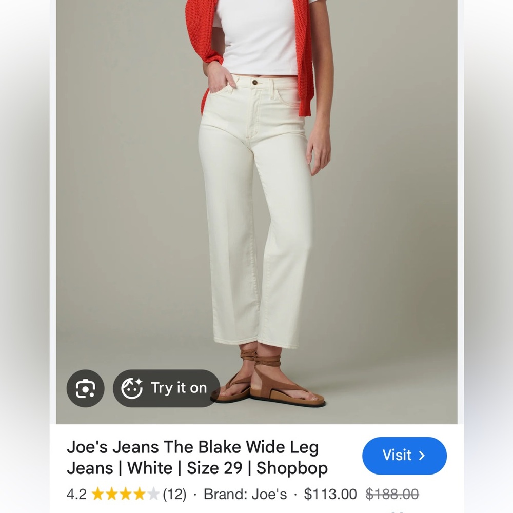 Joe’s Jeans the Blake Jean in Cream